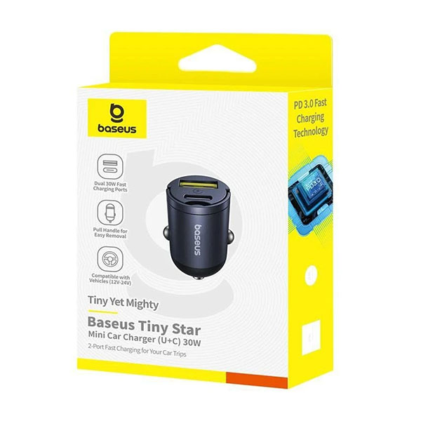 شارژر فندکی فست شارژ Baseus مینی