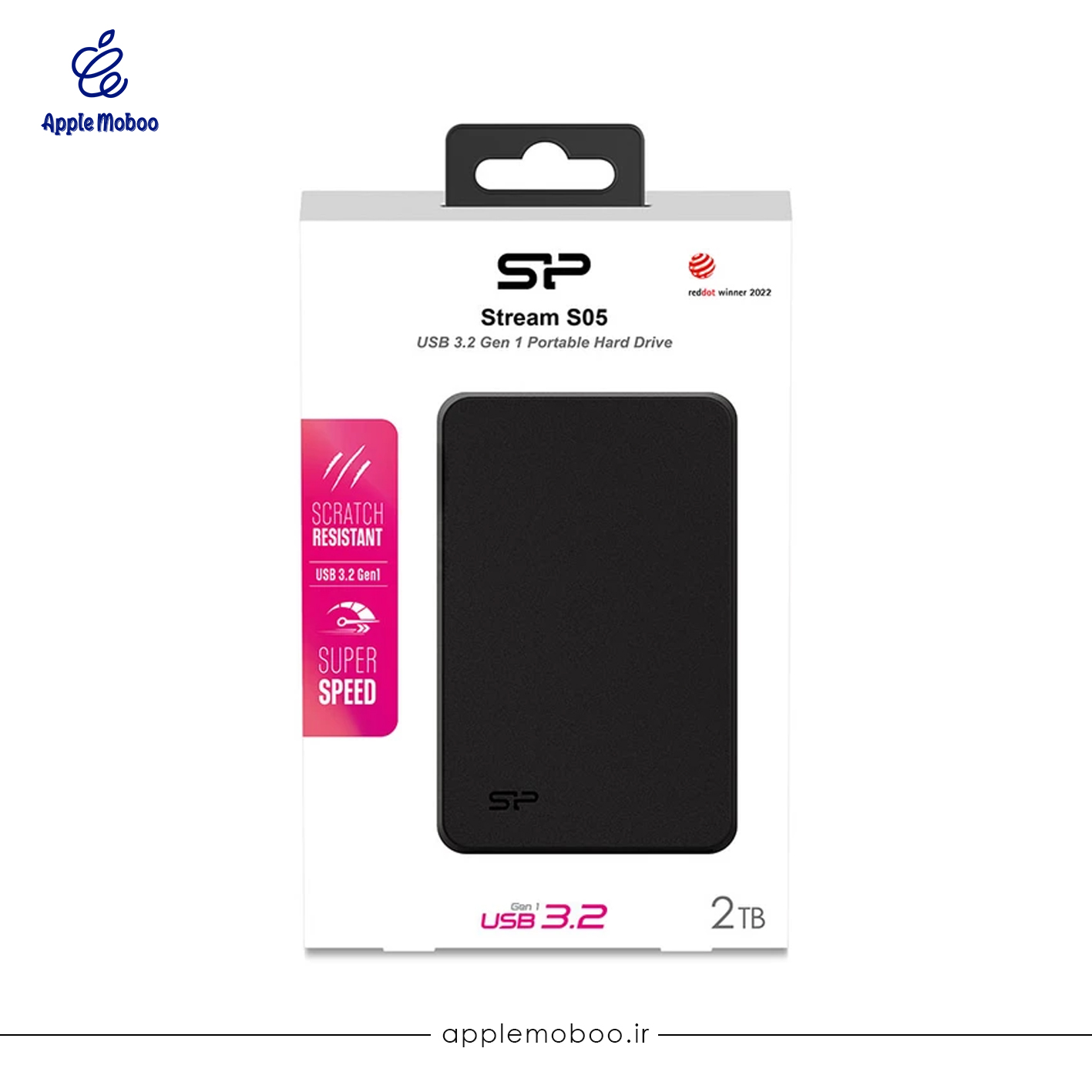 هارد اکسترنال سیلیکون پاور مدل Stream S05 ظرفیت دو ترابایت دارای رابط USB Type-A 3.2